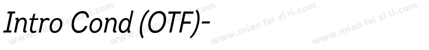 Intro Cond (OTF)字体转换